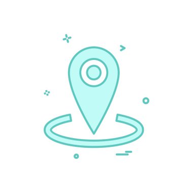 Gezinti simgesi tasarım, renkli vektör çizim