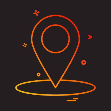 Gezinti simgesi tasarım, renkli vektör çizim