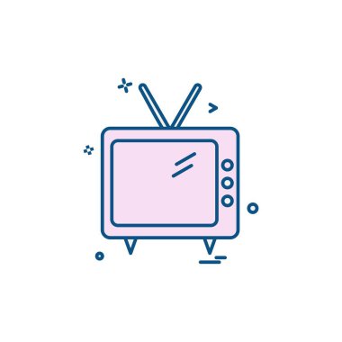 TV simgesi tasarım vektörü 