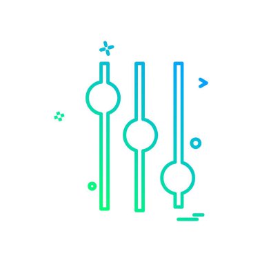 Eşitleştirici simge tasarım vektörü