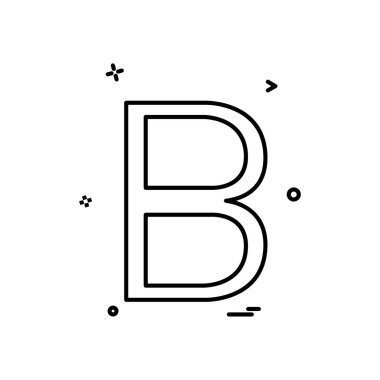 b harfi simge vektör tasarımı