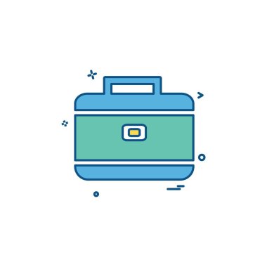 Çanta simgesi tasarım vektörü 