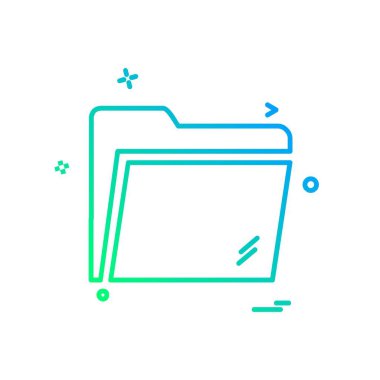 Klasör simge tasarlamak vektör