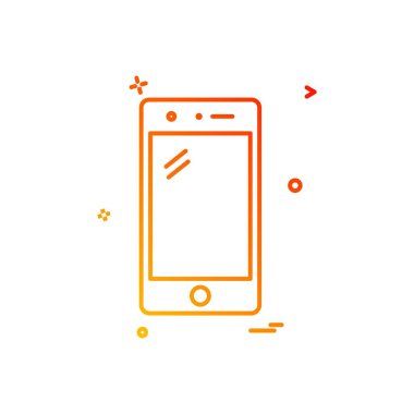 Mobil simge tasarım vektörü