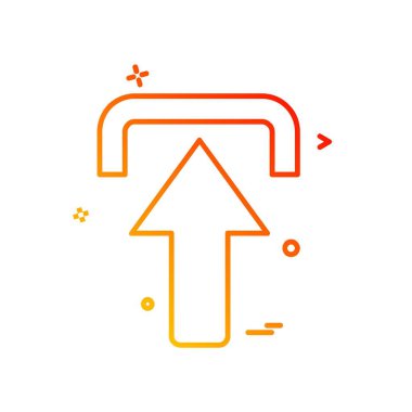 Yukarı ok simgesi tasarım vektörü