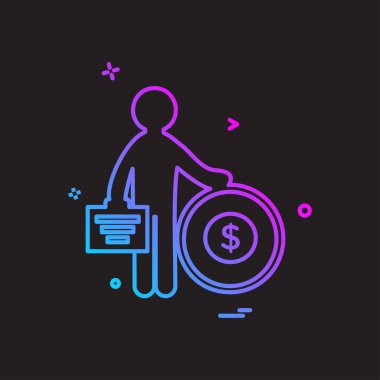 Dolar simgesi tasarım vektörü