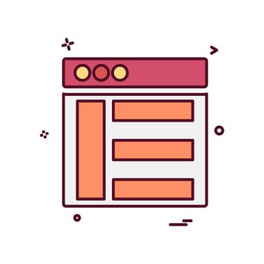 Web düzen simge tasarlamak vektör