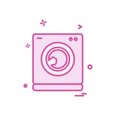 Çamaşır makinesi simgesi tasarım vektörü