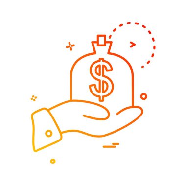 Dolar simgesi tasarım vektörü