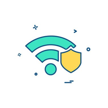 Wifi simge tasarım vektörü