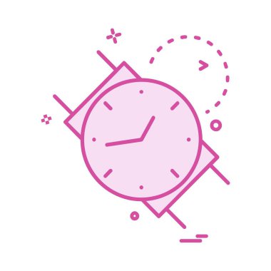 Saat simgesi tasarım, renkli vektör çizim