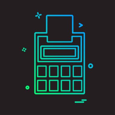 Hesap makinesi simgesi tasarım vektörü 