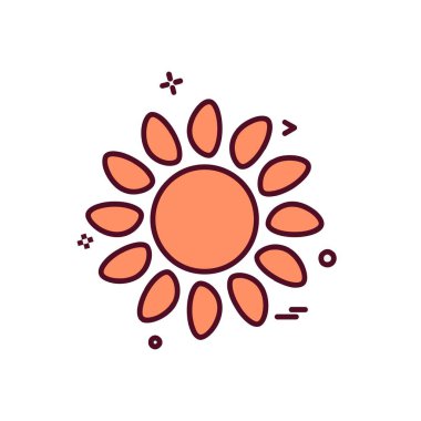 Güneş simgesi tasarım vektörü