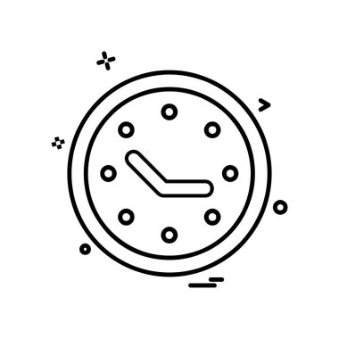 Saat simgesi tasarım vektörü 