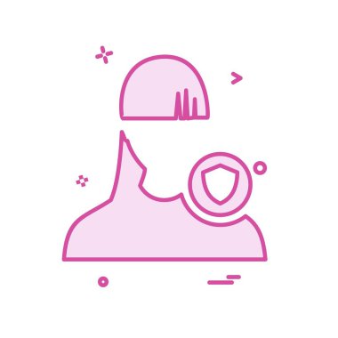 Kadın avatar simge tasarlamak vektör