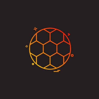Futbol ikonu tasarım vektörü 
