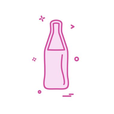 İçki simgesi tasarım, renkli vektör çizim 