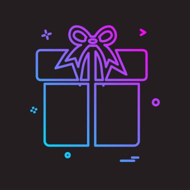 Giftbox simge tasarlamak vektör
