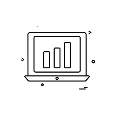 Dizüstü bilgisayar simgesi tasarım vektörü