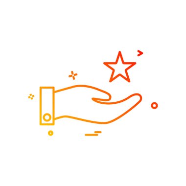 El yıldızı simgesi vektör tasarımı