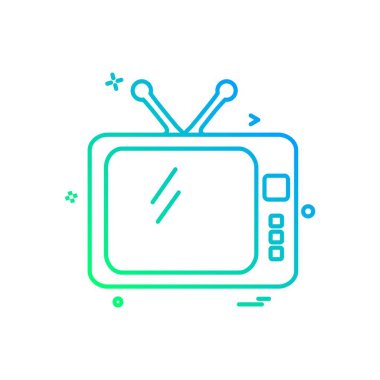 TV simgesi tasarım vektörü