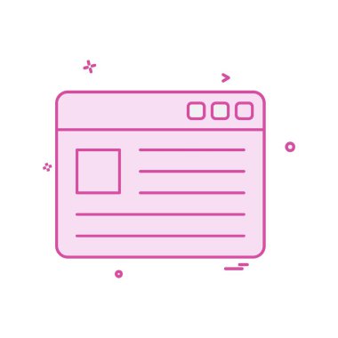 Web yerleşim simgesi tasarım vektörü