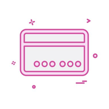 Kredi kartı simgesi tasarım, renkli vektör çizim