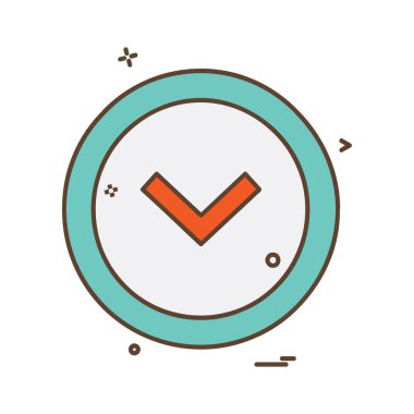 Aşağı ok simgesi tasarım vektörü