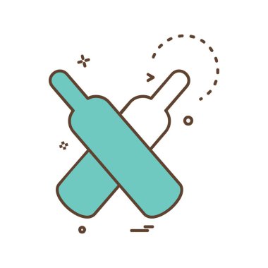 Kriket simge tasarlamak vektör 