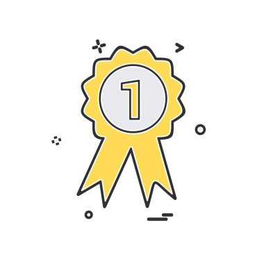 Rozet simgesi tasarım vektörü