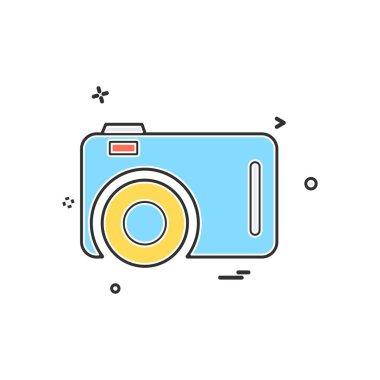 Kamera simgesi tasarım vektörü