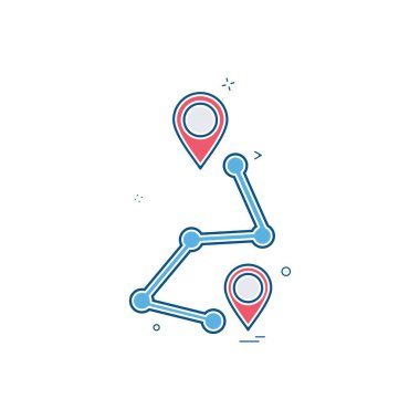 konumu navigasyon gps simge vektör tasarımı göster