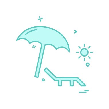 Plaj simgesi tasarım vektörü