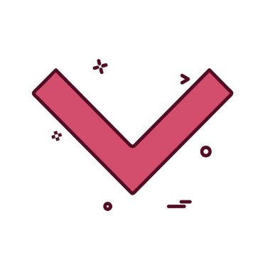 Aşağı ok simgesi tasarım vektörü