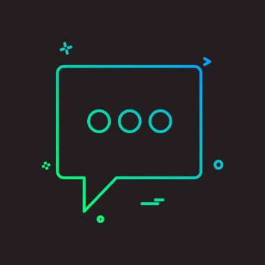 Sohbet simgesi tasarım vektörü