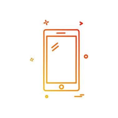 Akıllı Telefon Simgesi Tasarım Vektörü