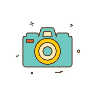 Kamera simgesi tasarım vektörü