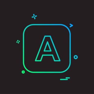 İngilizce alfabe simge tasarlamak vektör 