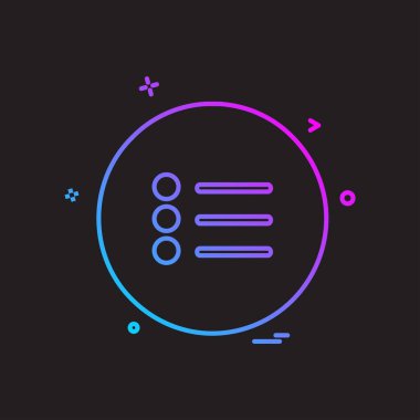 Menü simgesi tasarım, renkli vektör çizim