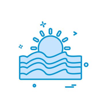 Güneş simgesi tasarım vektörü