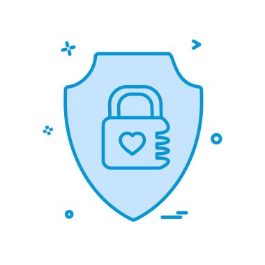 Kalkan simgesi tasarım, renkli vektör çizim