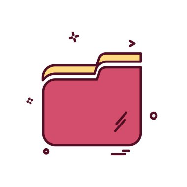 Klasör simge tasarlamak vektör