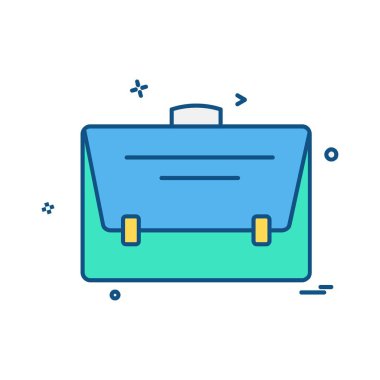 Evrak Çantası'nı simge tasarlamak vektör 