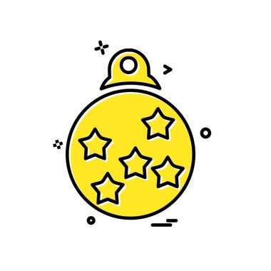 Noel top simge tasarlamak vektör