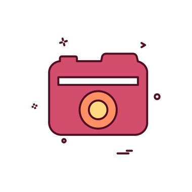 Kamera simgesi tasarım vektörü