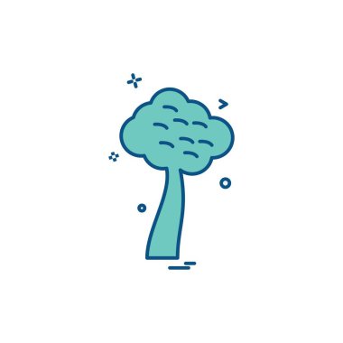 Ağaç simgesi tasarım vektörü