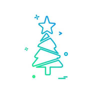 Noel ağacı simge tasarlamak vektör