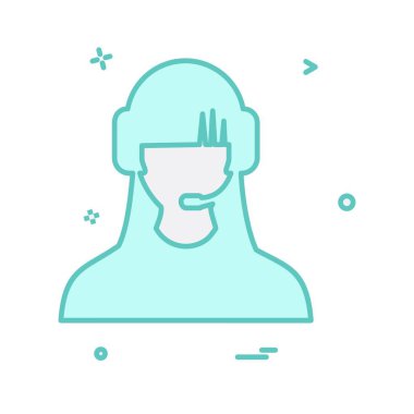 Çağrı merkezi desteği simge tasarlamak vektör 