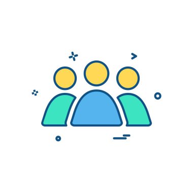 Grup avatar simge tasarlamak vektör