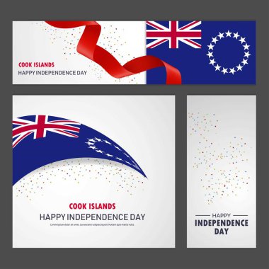 Mutlu Cook Adaları bağımsızlık günü afiş ve arka plan belirleme
